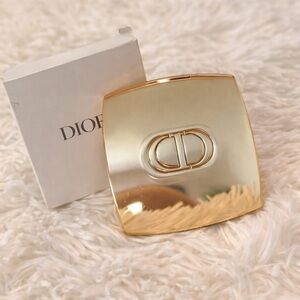NWT Authentic Christian Dior Gold Double Sided Compact Mirror